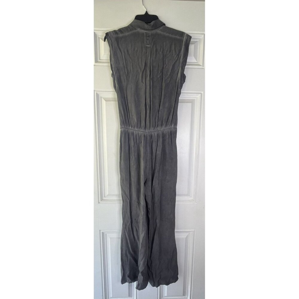 Soft Surroundings Camilla Front Tie Pockets Jumpsuit Grey Size XS Woman’s - Picture 5 of 7